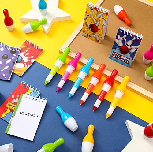 24 Pcs Sports Mini Notepads And 24 Pcs Bowling Ballpoint Pen Bowling Party Favors For Kids Spiral Bowling Note Pads Notebook Cute Cartoon Retractable Ball Pen For Student Teacher Office School Reward #TOP3
