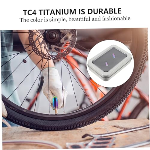 2 Pcs Tapones de Válvula de Aire para Bicicleta con Protección Anti-polvo miniatura 3
