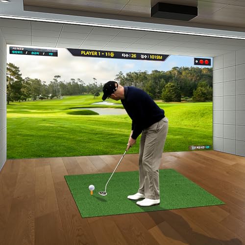 Tapis de golf FANTASK 152 x 117 cm avec tees en caoutchouc et barres d'alignement