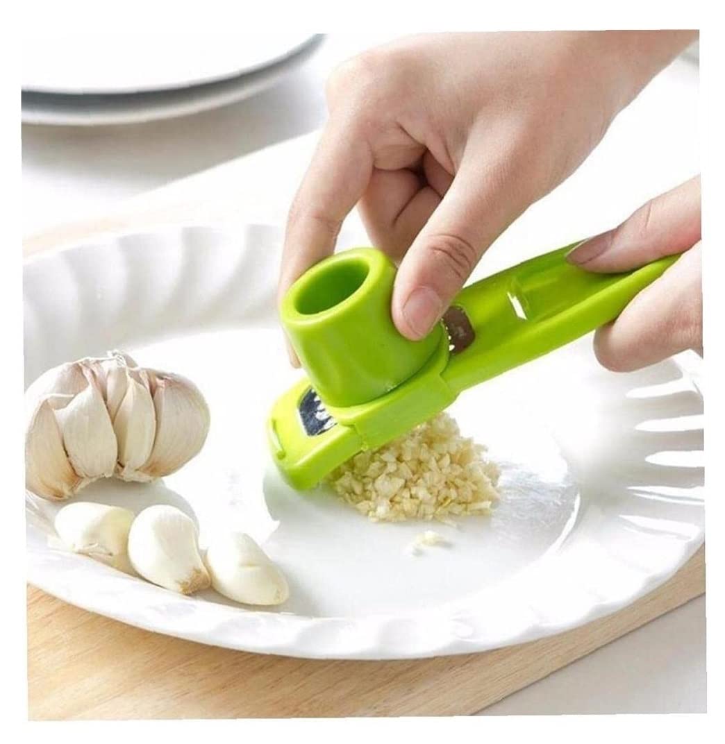Spremiaglio Schiaccia-zenzero 2pcs Ginger Garlic Presss Grinding Grater Planer Slicer Cutter Cooking Tool Facile da Premere