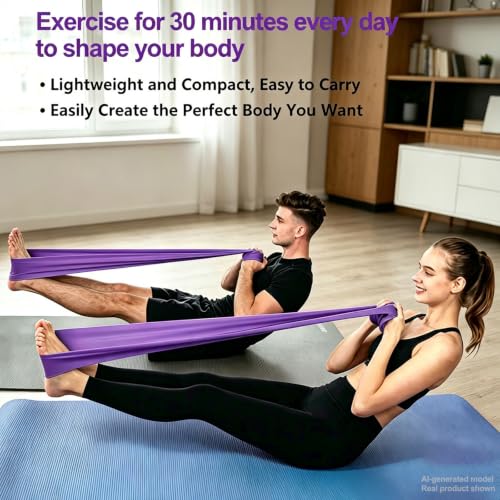 Image of Long Resistance Bands for Working Out, Physical Therapy, Yoga & Pilates