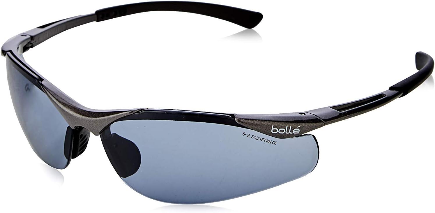 Bolle CONTPSF Nylon Frame Sports Temples with Tipgrip TPE Contour Glasses, Black