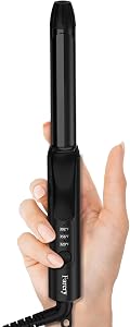 FARERY Mini Curling Iron Dual Voltage, 3/4 Inch Travel Curling Iron with 3 Adjustable Temp, Auto-Off, Ceramic Mini Hair Curler with Argan Oil &Keratin Infused, Travel Size Curling Wand with StorageBag