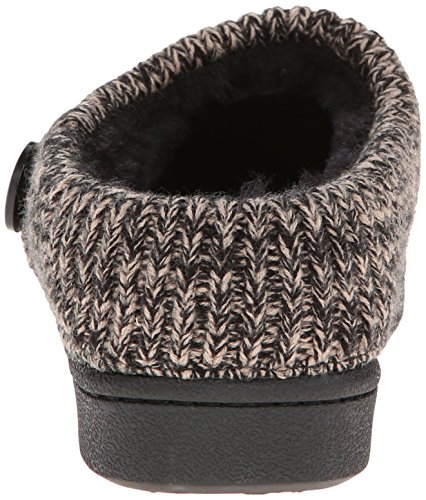 Clarks Women's Knit Scuff Slipper, Black, 8 M Us #TOP2