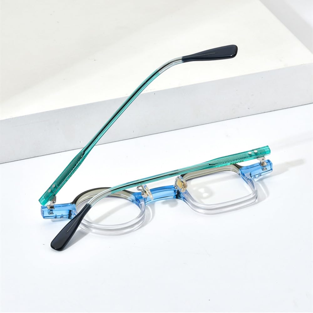 MUTYNE Occhiali da vista in acetato multicolore Montatura da uomo Occhiali da vista rotondi quadrati Occhiali da vista da donna