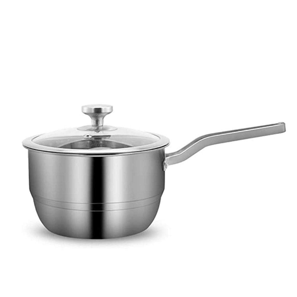 XJJZS Milk Pan, Saucepans with Lid, Vision Sauce Pan with Glass Lid,Small Milk Pan for Home Kitchen Restaurant Cooking