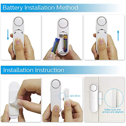 Door Window Alarm Sensor With Remote: 120Db Pool Alarm When Doors Opening Sliding, Wireless Magnetic Home Security Sensors Alarm For Kids Child Toddler Dementia Safety #TOP4