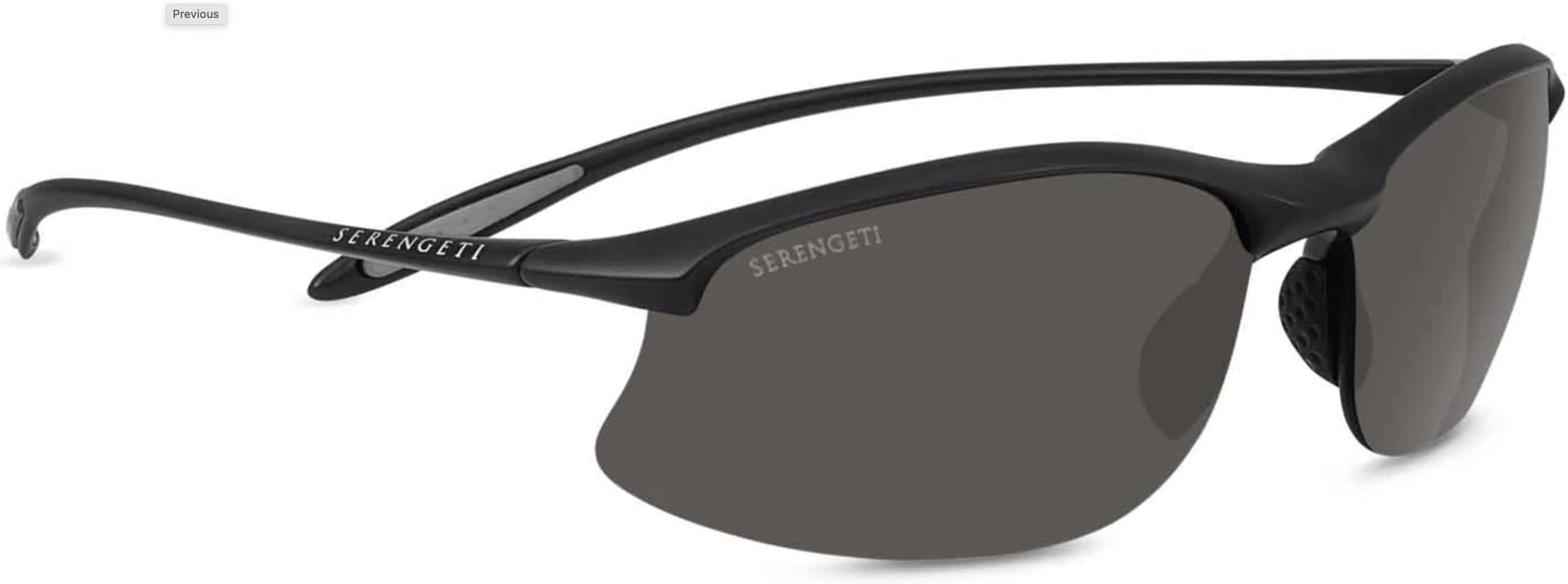 Serengeti Maestrale Adult Polarized Sport Active Sunglasses, Satin Black, PhD CPG, One Size