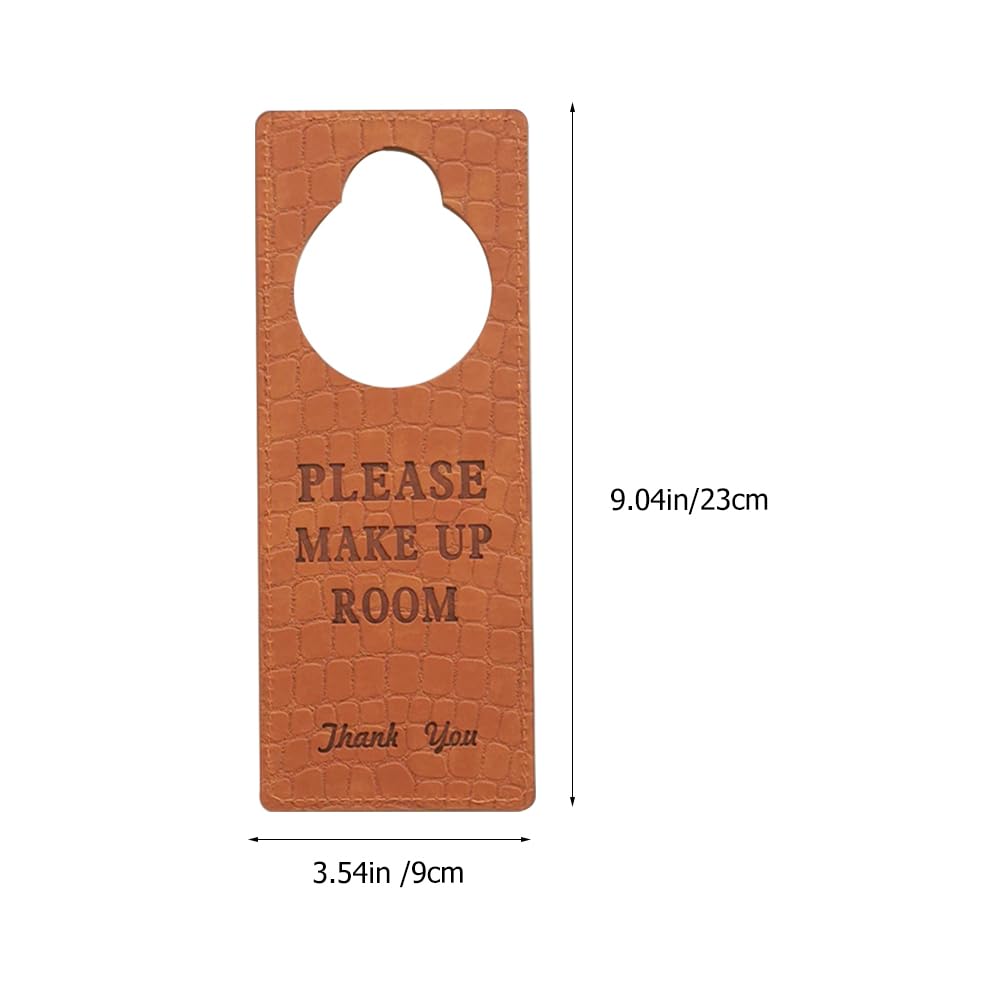 2Pcs Double-Sided Please do Not Disturb Door Hanger Sign - Pu Leather Door Knob Sign for Privacy in Hotels Offices & Homes - Image 2