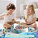 JOYBLI Musical Shark Fishing Game for Kids, 360° Rotating Board, 20 Fish with 3 Rods,Hook Fishing Set for Toddlers，Educational, Fine Motor Skill Activity for Boys and Girls