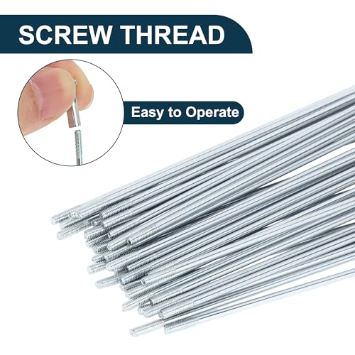 TUCKBOLD Bicycle Spokes Bike Wheel Spokes Silver Tone Nipple 1 Set 14G 261mm Length Carbon Steel Galvanized - Thumbnail 6