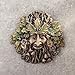 Veronese Design 5 1/4 Inch Spring Rebirth Mushroom Greenman Wall Sculpture Hand Painted Resin Plaque