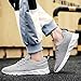 RJYWGS Running Shoes Womens Mens Slip On Sneakers Walking Tennis Gym Lightweight Athletic Workout Casual Comfortable Fashion Sports Shoes Gray Size Women 8.5/ Men 7