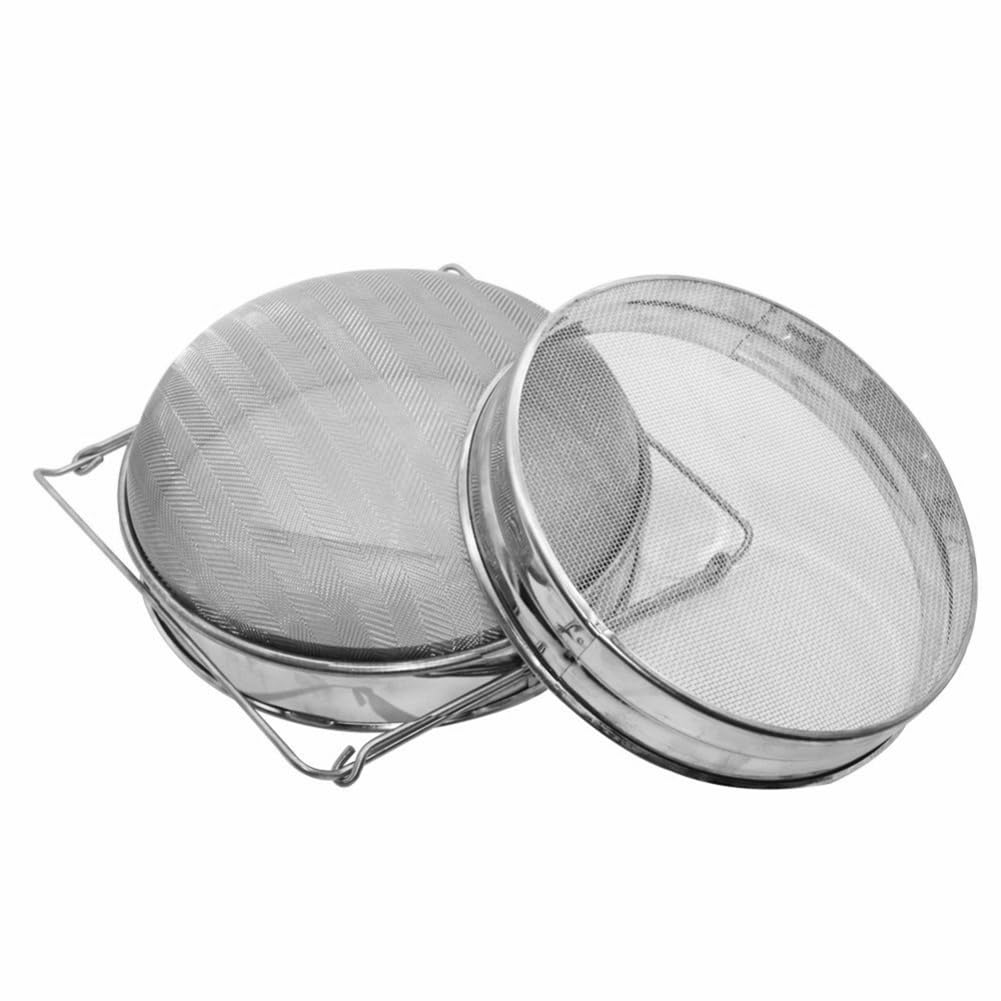 Passoire à miel en acier inoxydable - Double tamis - Équipement d'extraction de miel pour seau de 5 gallons