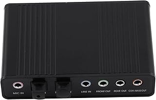 SALALIS Spdif Audio Output Adapter, Spdif Digital Audio Sound Cards USB Audio Adapter 6 Channel Sound Card for PC for Analog Playback