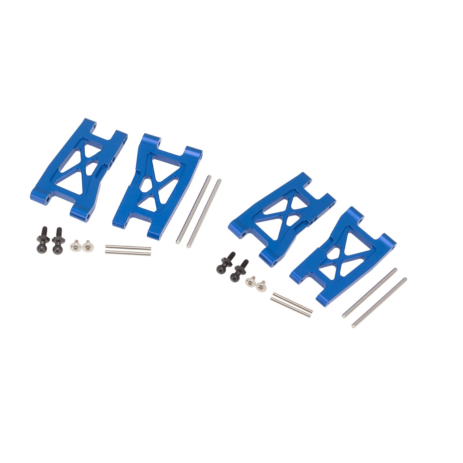 DKKY 4PCS Auminum Alloy Upgrade Parts Front&Rear Suspension Arm for 1/18 LaTrax Teton Desert Prerunner Replace #7630 (Blue)