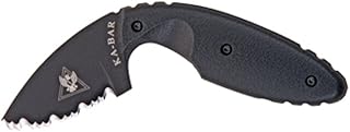 TDI Law Enforcement Fixed Blade Knife 2.3125" Fully Serrated Drop Point AUS-8 Matte Blade Zytel Handle Black