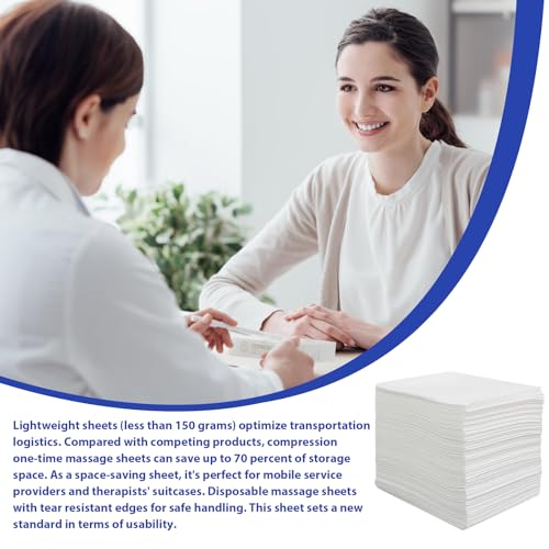 Couverture pour lits de massage jetable et résistante en non tissé blanc x100 - 6