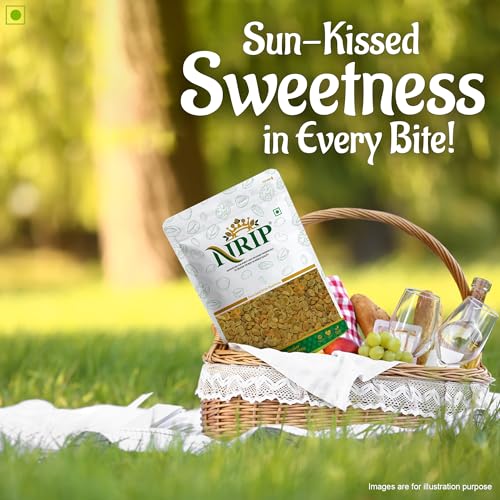 Image of NRIP Premium Seedless Green Raisins 200g | Quality Kishmish /Kismis | Dry Fruits, Healthy Snacks | Nutritious, Rich in Iron, Antioxidants & Vitamin B | Tasty Natural Snack