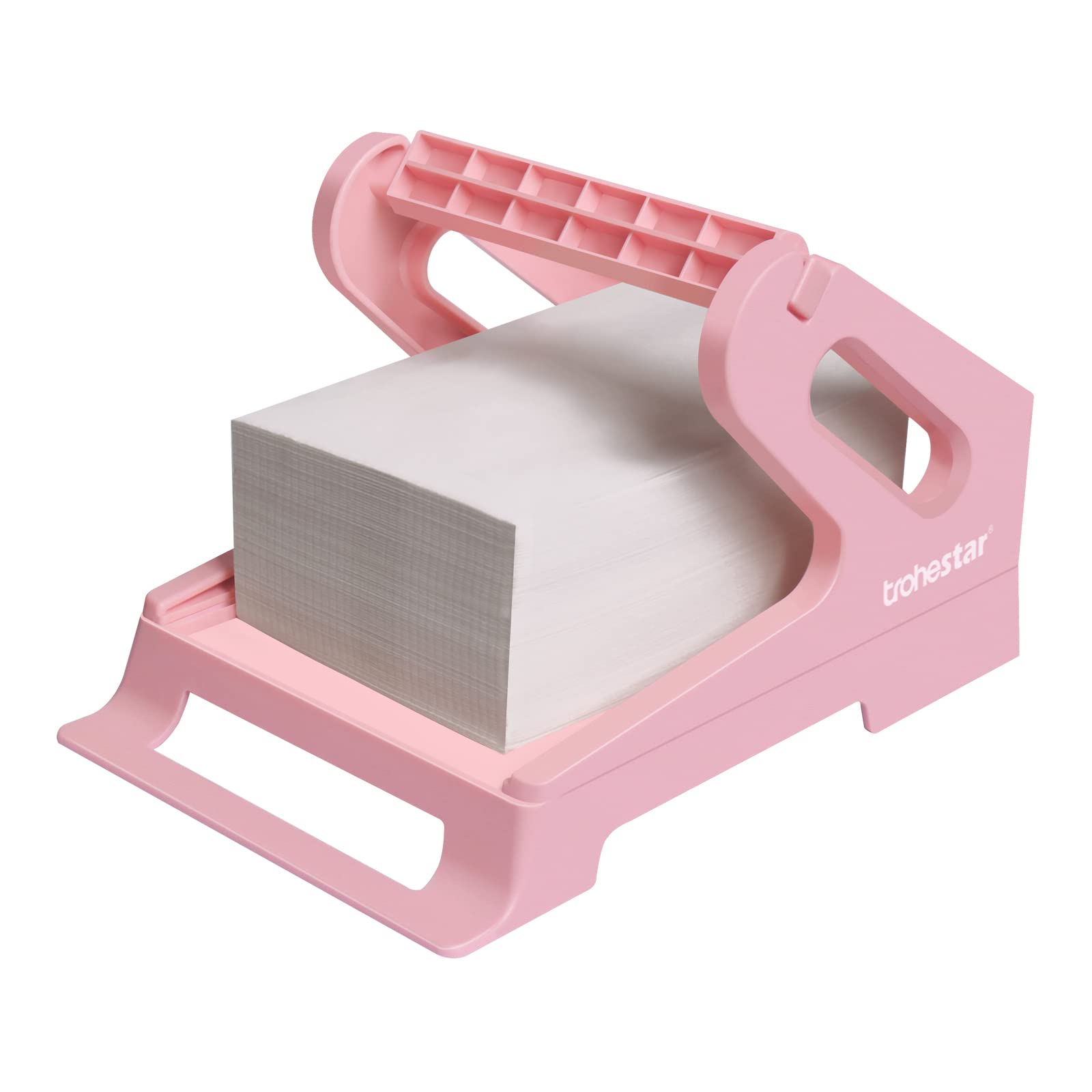 trohestarThermal Label Holder for Rolls and Fanfold Labels Work with Desktop Label Printer LBH-3 (Pink)
