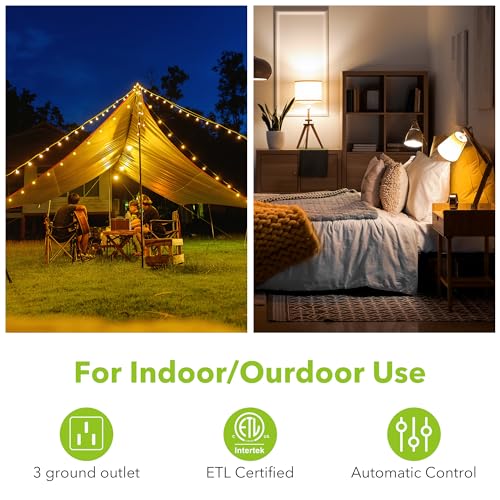 image for BN-LINK Dusk to Dawn Light Sensor Timer,Outdoor Light Timer Waterproof