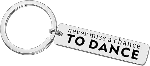 Regalo de bailarina inspirador llavero de ballet jazz hip hop bailarina latina regalo de aliento para bailarines amigos, hermana, hija, recitales de