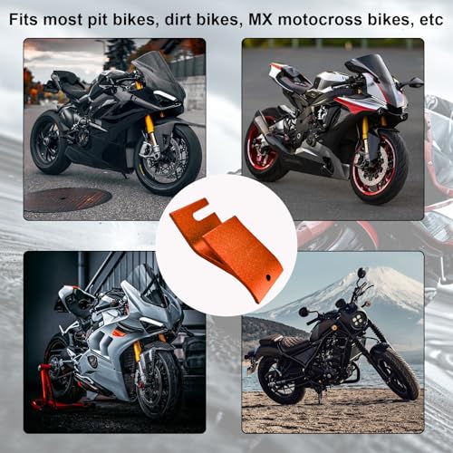Image of KVAEY Motorcycle Tire Bead Installation Holder Hook, Off-Road Tire Removal Install Assistance Tool, Universal Wheel Tire Changing Tool for Dirt Bike, Motorcycle Accessories (Orange)