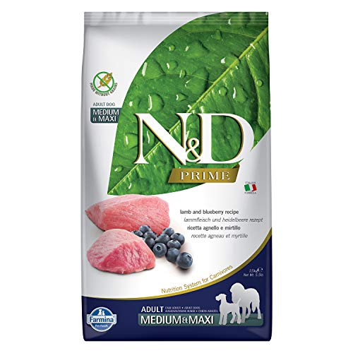 Farmina Natural & Delicious Prime Lamb & Blueberry Adult Medium & Maxi Dog Food 5.5 lb