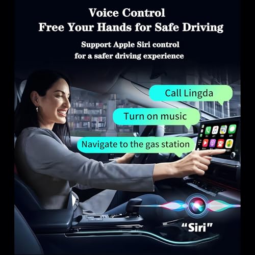 Mini Wireless CarPlay Adapter for Apple, 2-in-1 Wireless Carplay Dongle for OEM Wired Carplay Androi