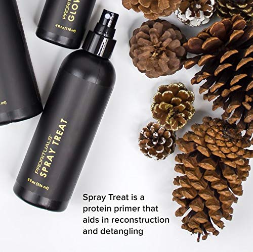 Miniatura 2 de Prorituals Spray de tratamiento de proteínas sin enjuague para reparación de rizos y crecimiento natural del cabello, 8 onzas