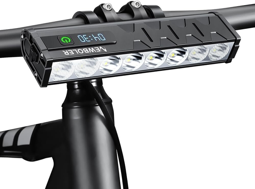 Bike Lights for Night Riding, 10000 Lumens Bike Front Light with Digital Display, USB Rechargeable Light, IPX5 Waterproof Bike Headlight for Adults and Kids,