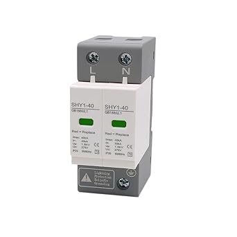 SPD AC 2P Surge Protection 2040KA 30KA60KA House Lightning Protector Low-Voltage Arrester Device 275V 385V Din Rail2P 230V AC,20-40KA