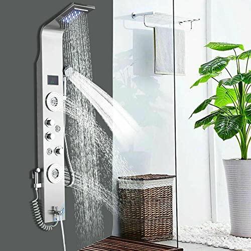 Columna de Ducha en Acero Inoxidable con Sistema de Masaje LED y Jets miniatura 1
