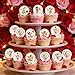 Fyeoxle 36PCS Edible Valentine Cupid Cupcake Toppers Wafer Paper Love Cupid Cupcake Picks Be My Valentine Cake Decor for Valentine's Day Theme Engagement Party Decor Supplies