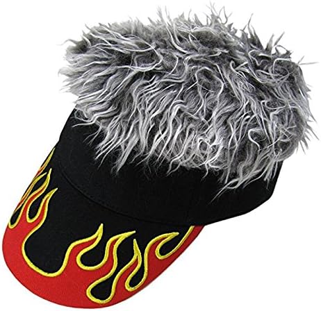 Flair Hair Flame Visor w/Blond Hair Pkg/1
