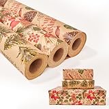 HBell Weihnachts-Geschenkpapierrolle, 3 Rollen, 43 cm x 10 m...