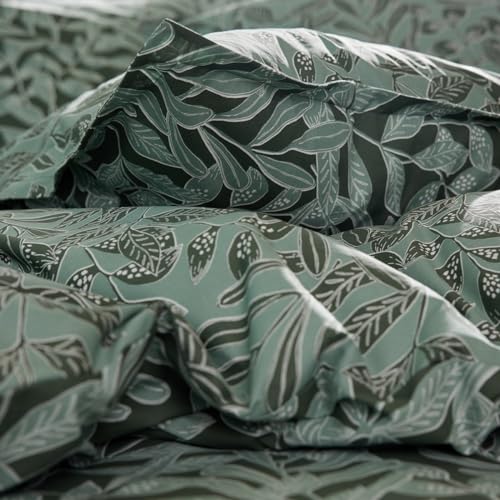 Housse de couette en coton Essix Gaïa 140x200 cm vert