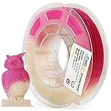 AMOLEN 3D Printer PLA Filament 1.75mm, UV/Sunlight Color Change to Hot Pink, 200G(0.44lb) +/- 0.03 mm, includes Sample Temp Color Change Filament - 100% USA
