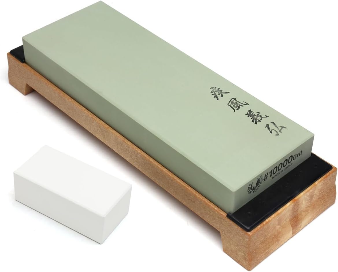 Yoshihiro Professional Grade Toishi Japanese Whetstone Knife Sharpener Water Stones (#10000 grit)