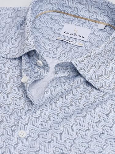Image of LOUIS STITCH Men's Cotton Regular Fit Shirt (ST-GRP1)