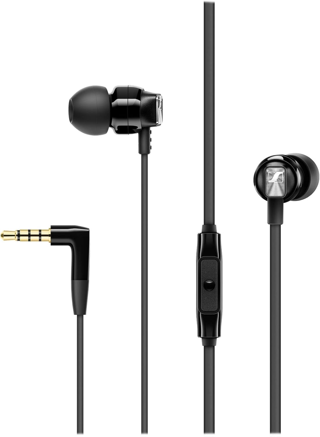 Sennheiser CX 300S Ear-Canal Headphones with Universal Smart Remote – Black, 508593