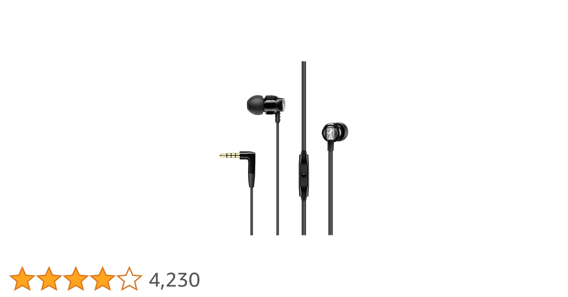 Sennheiser 有線イヤホン クリア/ブラック 収納ケース付き a6cc9bd7ad3c07c7339f0df535af70