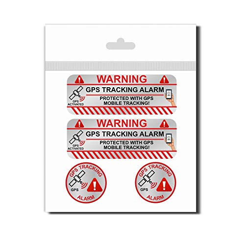 4er Set Diebstahlschutz Aufkleber
