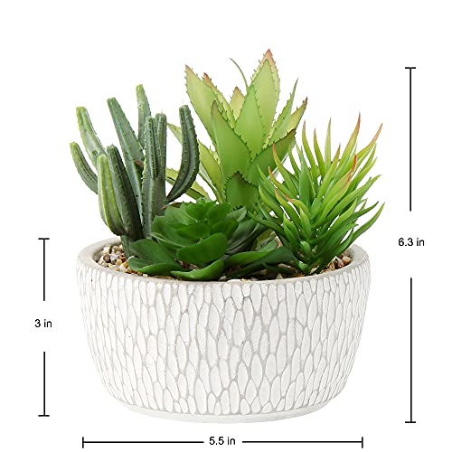 Pequenas plantas falsas sortidas suculentas sintéticas em vasos plantas suculentas realistas artific
