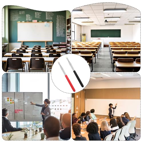 2 peças de ponteiros telescópicos para professores, ponteiro de ensino retrátil, ponteiro de quadro