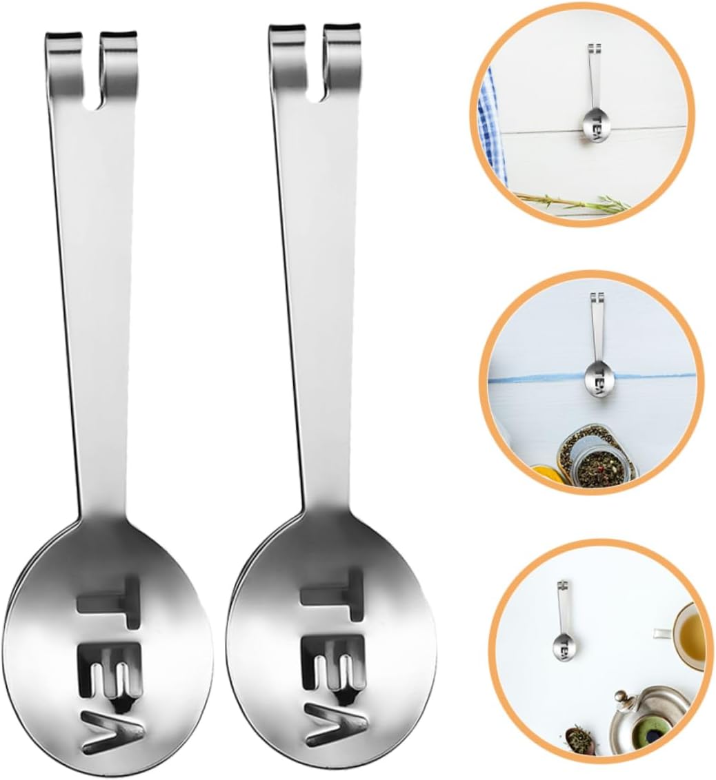 8 Piece Tea Bag Squeezer Tongs Stainless Steel for Ice Cubes