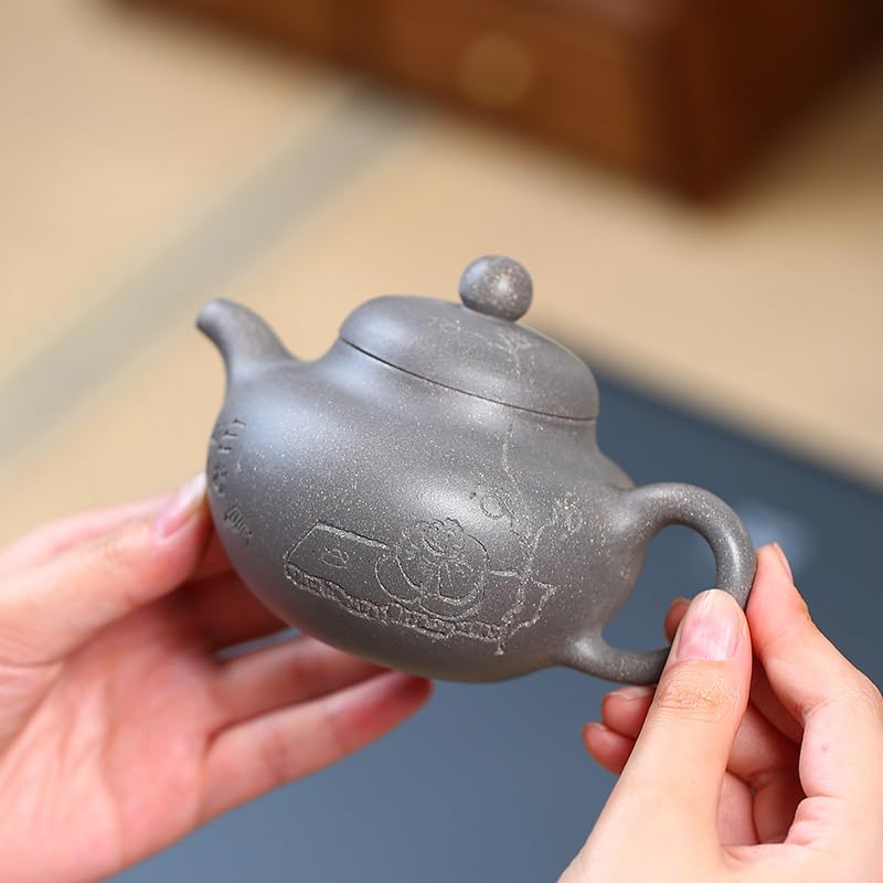 Wielofunkcyjny ceramiczny czajniczek w stylu chińskim, klasyczny, fioletowy, gliniany dzbanek do herbaty, do biura, do domu, w stylu retro, zestaw do herbaty, odpowiedni do większości herbat, czajni