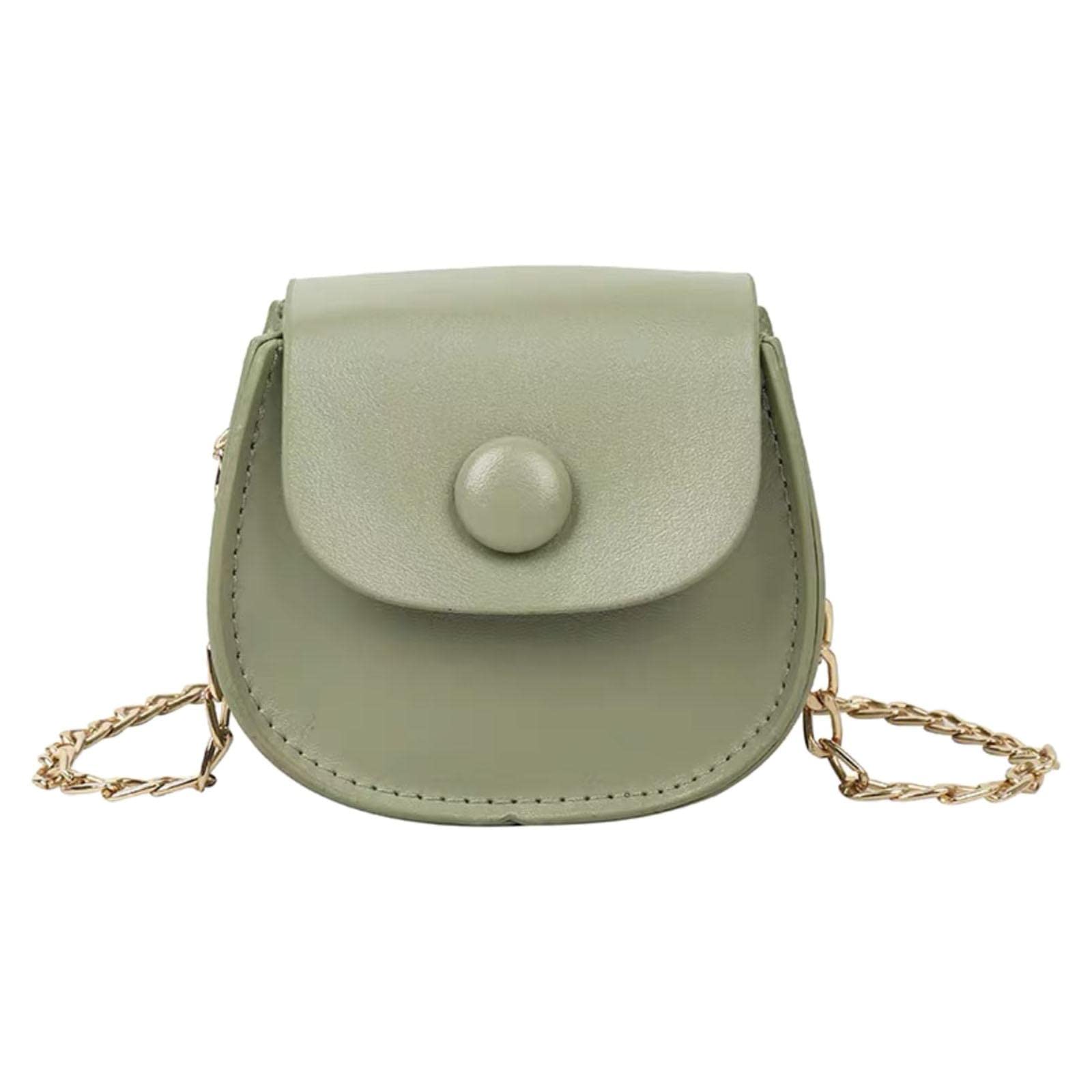 Oshhni Damen Umhängetasche, Kettentaschen, tragbar, Handtasche, Tragetasche, lässige PU-Mädchenhandtasche für Party, Einkaufen, Reisebüro, GRÜN
