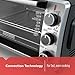 BLACK+DECKER TO1950SBD 6-Slice Convection Oven, Black/Silver