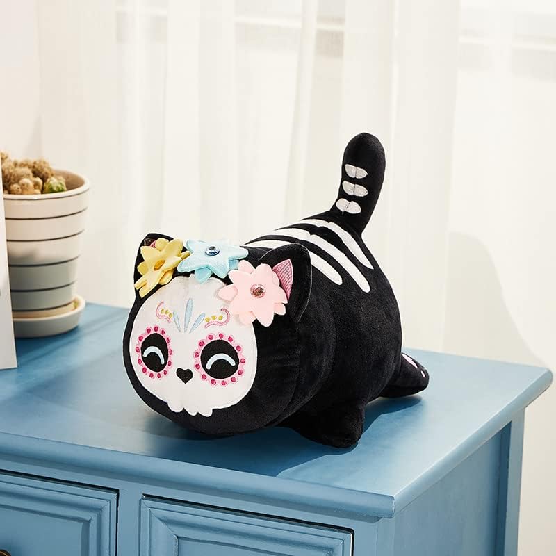 ANFUTON Stuffed plushies Cat Aphmau Meemeows Cat Food Plushies, Cute Kawaii Donut Coke Burger Plush Gift for Children Birthday (Black, 25 cm)
